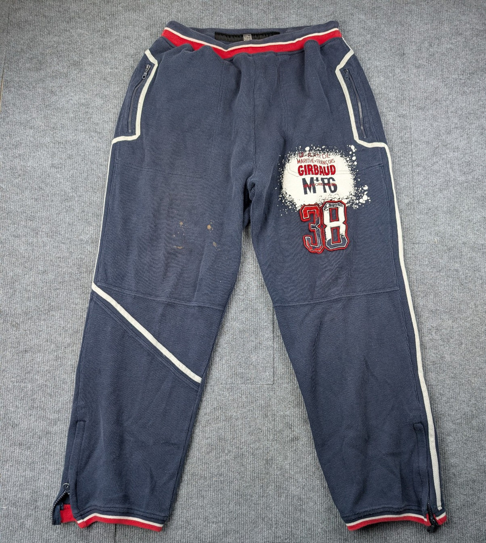 Marithe Francois Girbaud Sweatpants Mens 2XL Vintage Embroidered Tracksuit 90s